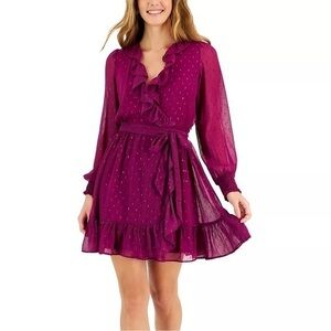 Women’s Dresses | Metallic Clip-Dot Chiffon Dress